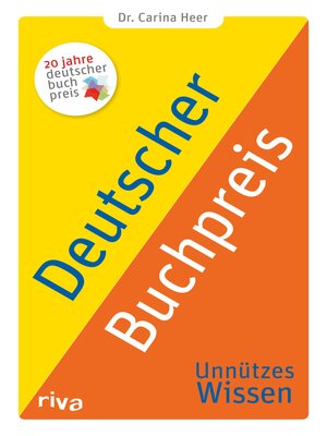 cover image of Deutscher Buchpreis – Unnützes Wissen